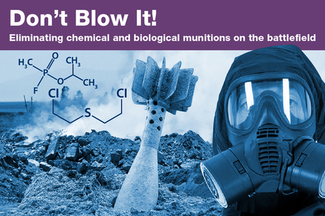 Safely eliminating biological and chemical munitions on the battlefield