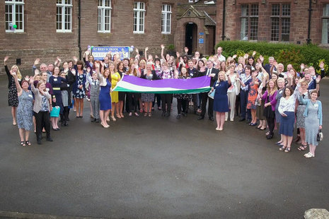 Trudy Harrison MP has been joined by nuclear organisations to welcome the official suffrage flag to Cumbria.