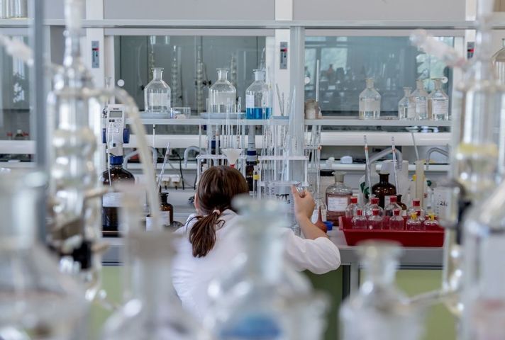Image of lab technician working