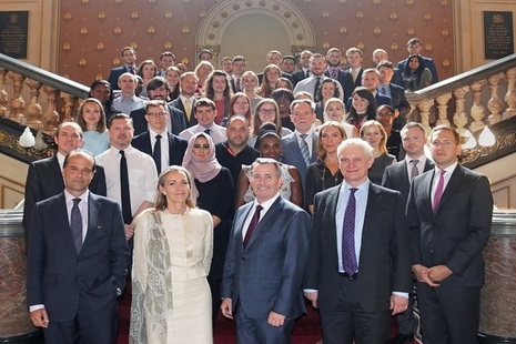 DIT ministers and staff celebrating department's 2 year anniversary.