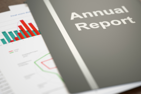 Picture of a document with the title Annual Report
