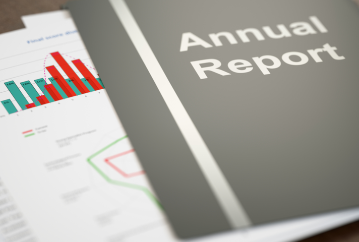 Picture of a document with the title Annual Report