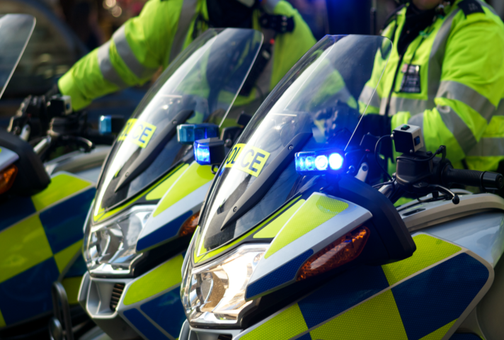 Police in motorbike