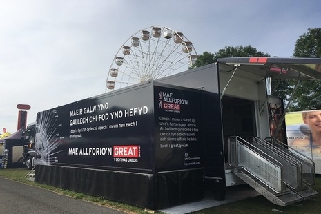 The DIT Export Hub at the Royal Welsh Show in Llanelwedd.