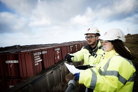 Engineers observing work at the Low Level Waste Repository