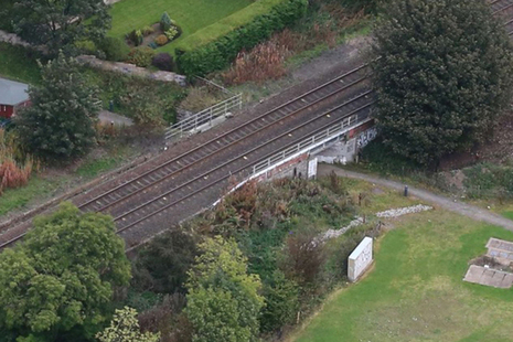 Bridge on which near miss occurred (courtesy of Network Rail)