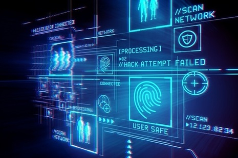 Data processing with a hack attempt seen failing