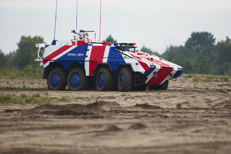 The 8x8 Boxer troop carriers