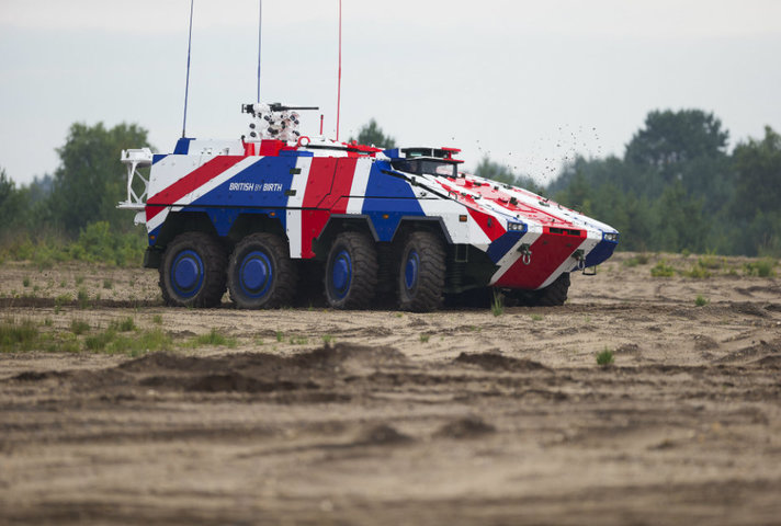 The 8x8 Boxer troop carriers