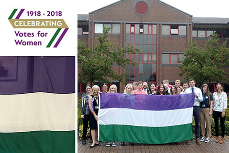 suffrage flag relay
