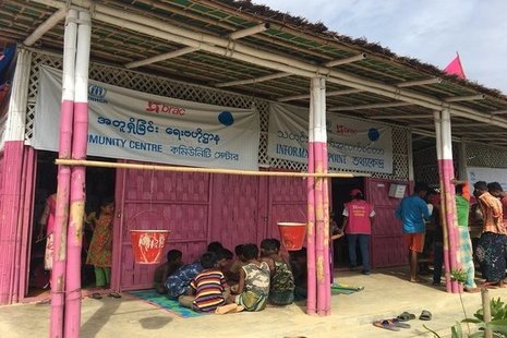 Community centre in Bangladesh - taken during Special Envoy for Gender Equality Joanna Roper's visit in June 2018