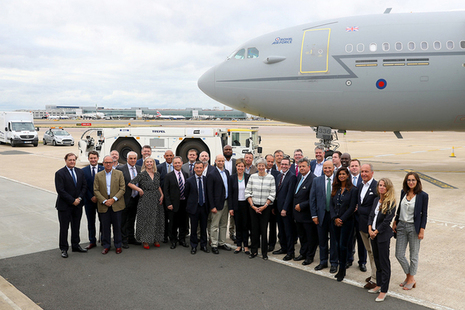 Nigeria delegation on airport runway