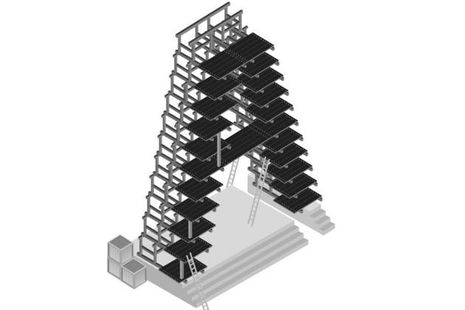 Graphic showing scaffolding in the shape of a capital A for apprenticeship