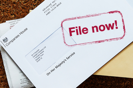 Companies House letter on doormat.