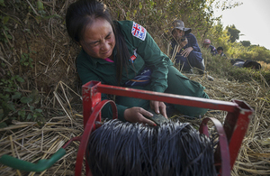 Female deminer