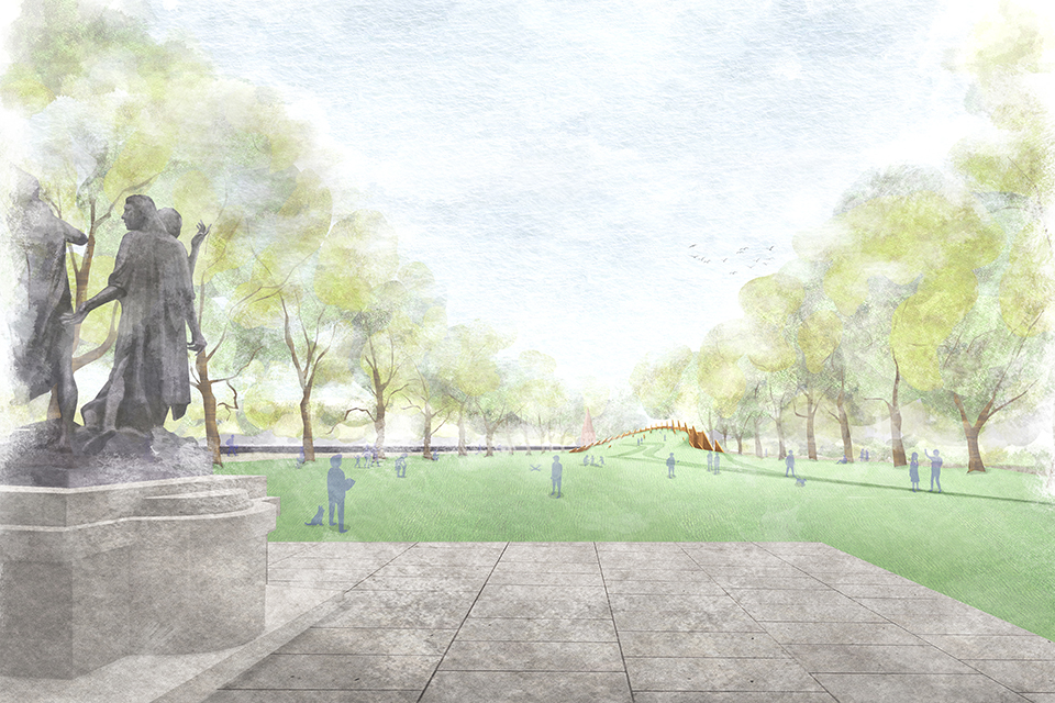 Artist's impression of the proposed memorial.