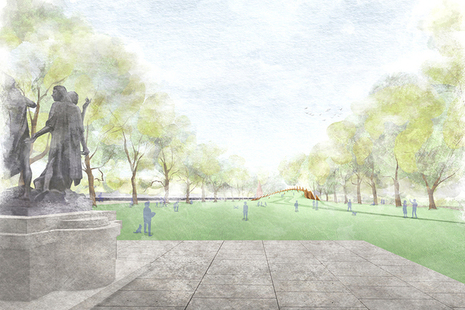 Artist's impression of the proposed memorial.
