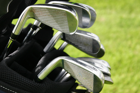 Golf clubs in bag