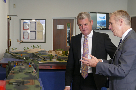 Defence Minister sees Stockport firm finishing multi-million-pound military bridge order for Australian Army. Crown copyright.