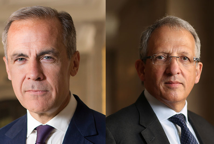 Photo of Mark Carney and Sir John Cunliffe.