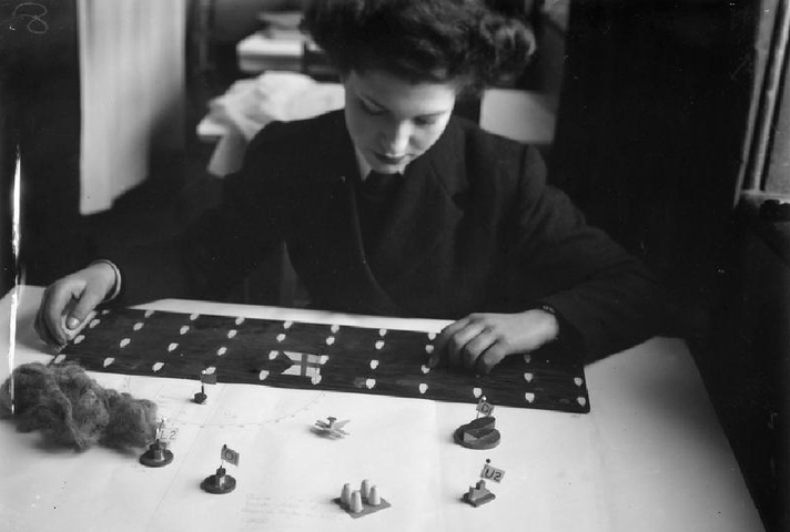 Women model tactics which help win the Battle of the Atlantic