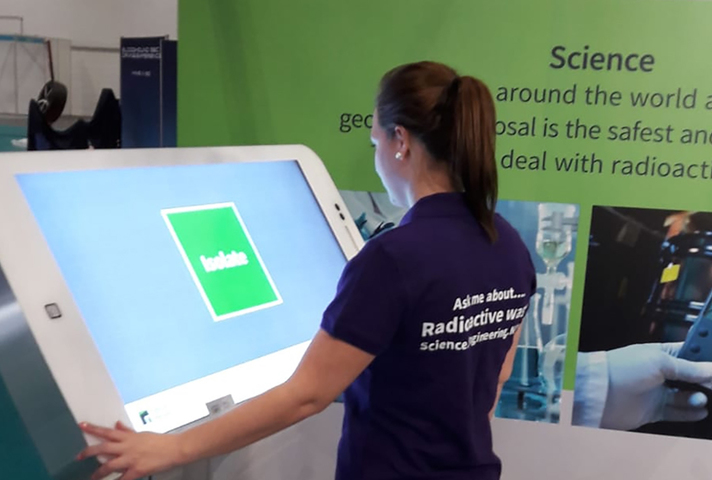 RWM's team puts the finishing touches to the stand at New Scientist Live
