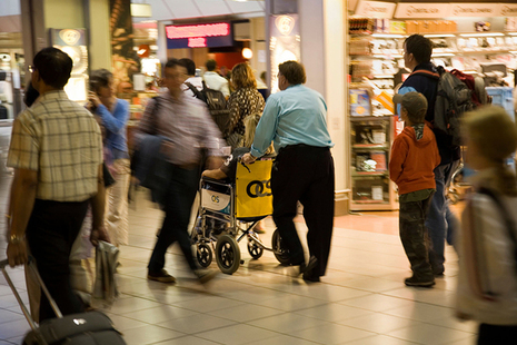 Image of passengers at an airport