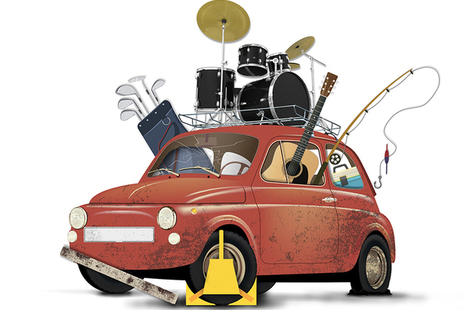 Items found in clamped car