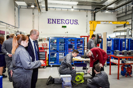 Northern Powerhouse Minister, Jake Berry, visiting the Gen2 training facility at Lillyhall.