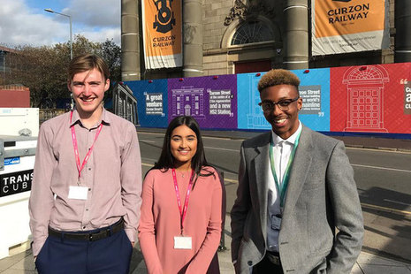 Students enrolling at the National College for High Speed Rail in Birmingham