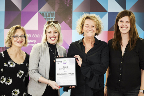 Louise Smyth Chief Executive of Companies House presented with the award.