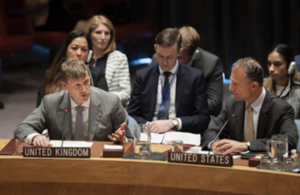 Ambassador Jonathan Allen at the UN Security Council (UN Photo)