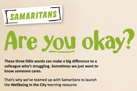 Samaritans mental health support graphic