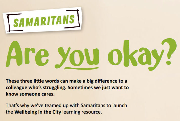 Samaritans mental health support graphic