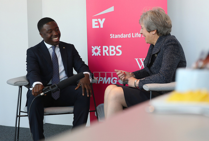 picture of Theresa May launching the Race at Work Charter