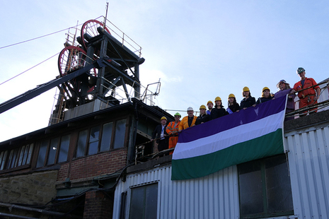 Suffrage Flag at the National Coal Mining Museum