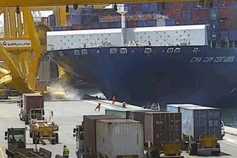CCTV image showing the accident