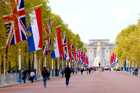 Landscape picture of Dutch state visit