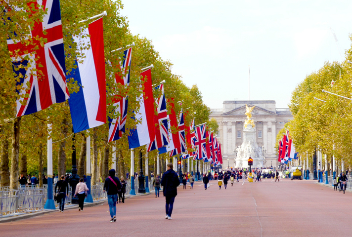 Landscape picture of Dutch state visit