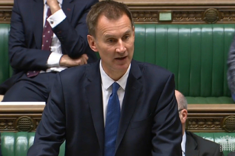 Jeremy Hunt in House of Commons