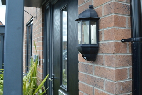 Front door of house