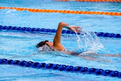 Child swimming