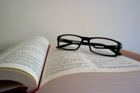Book with glasses
