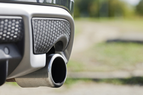 Close-up of car exhaust.