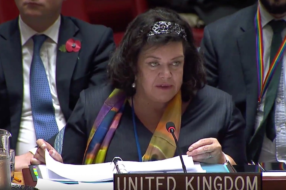 Ambassador Karen Pierce in the Security Council briefing on Syria