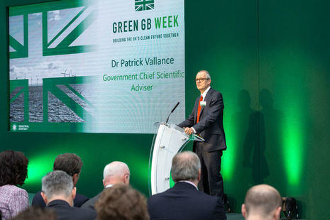 Dr Patrick Vallance speaking at Green GB Week event