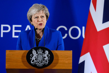 PM Theresa May speaks at EU Council