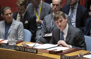 Ambassador Jonathan Allen at the Security Council briefing on Ukraine (UN Photo)