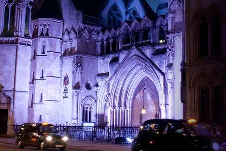 Image of Royal Courts of Justice at night