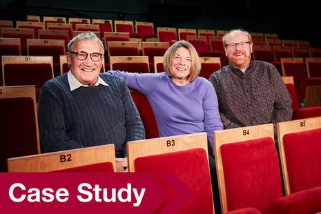 Picture of Bear Pit Theatre directors with 'Case Study' title.